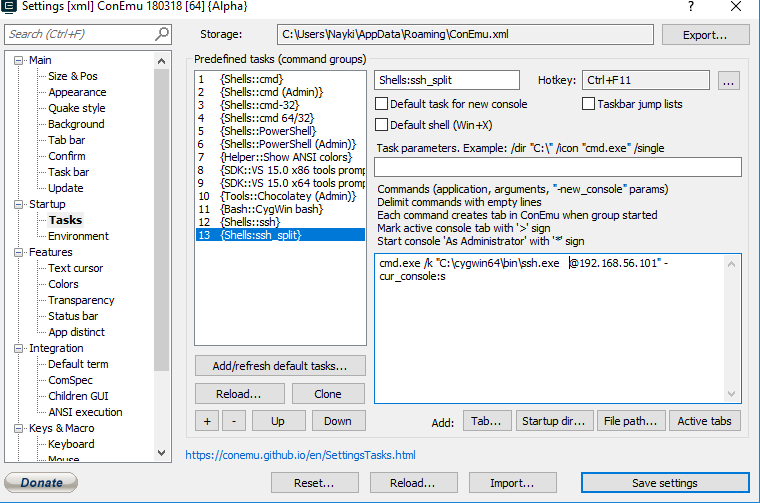 Create a new task split