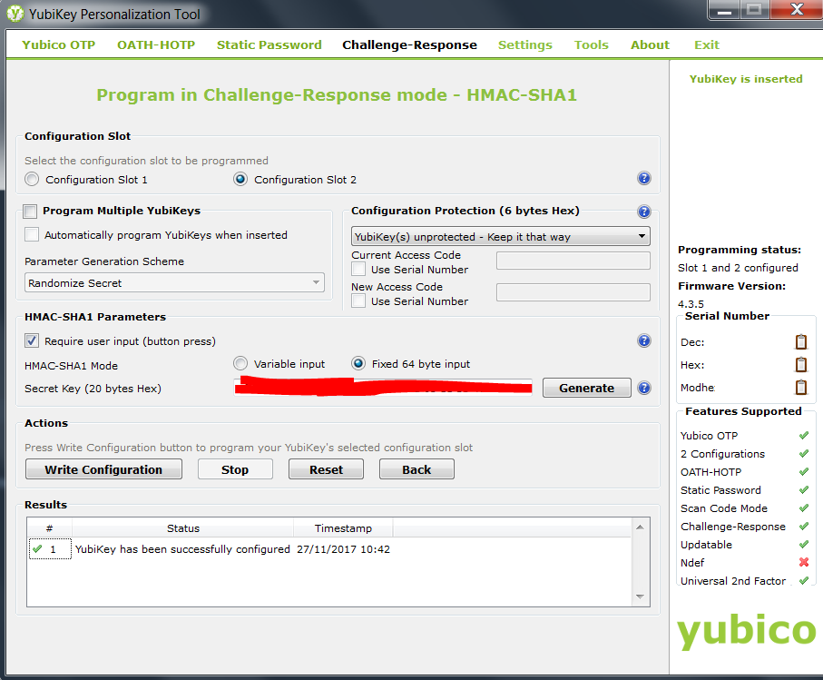 Yubikey Personalization Tool 3